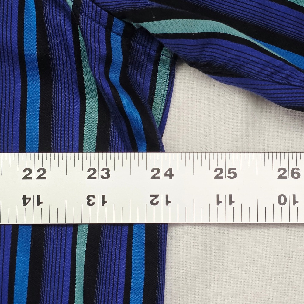 Robert Graham Shirt Men's 2XL Blue Striped Tailored Fit Long SleeveButton Down - Picture 6 of 9